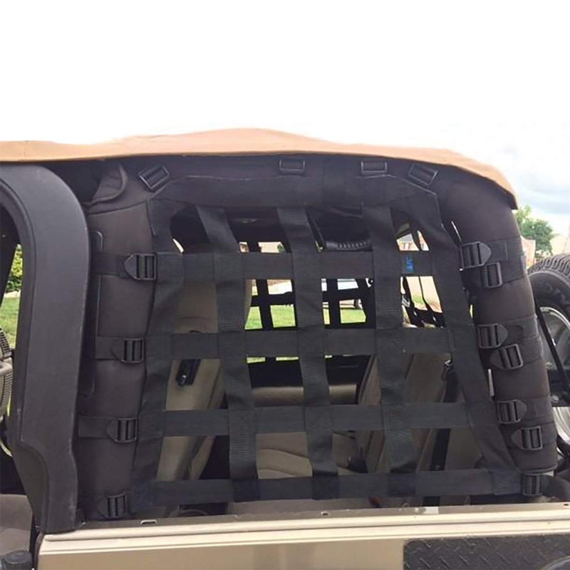 MFC Trail Cargo Net Rear Cargo Restraint System Net Trunk Cargo Mesh Net Compatible with for 1997-2006 Jeep Wrangler TJ 2 Door - Image 5